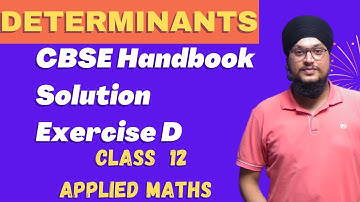 CBSE Handbook Exercise D | Cramer