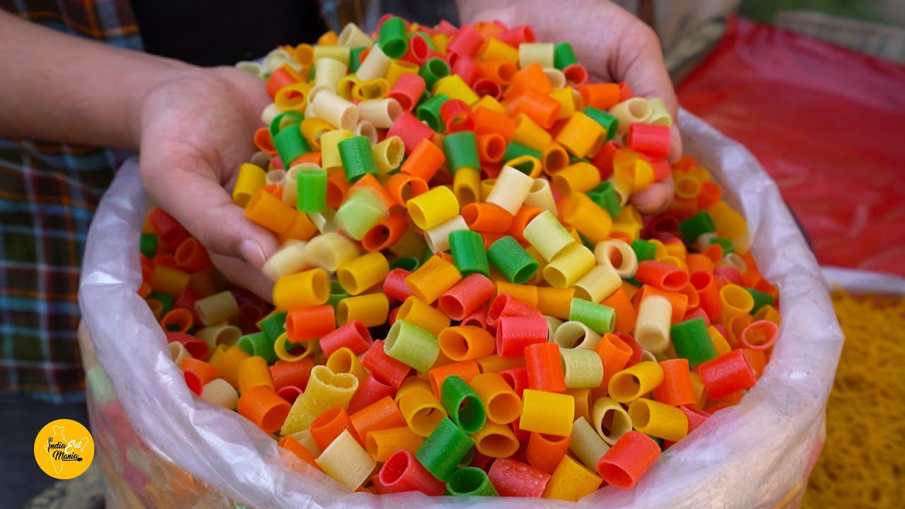 Famous colorful Fingers Fryums Making Rs. 10/- Only #indorefood #shorts