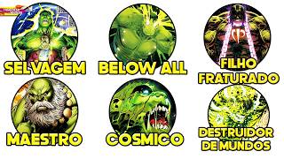 Toda Forma do Hulk Já Existente Explicada!