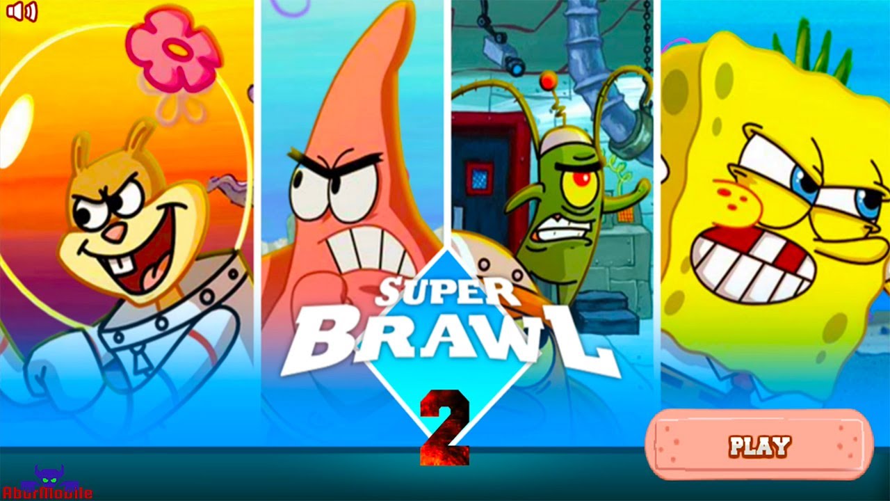 Super Brawl 2 x Reef Rumble Tournament Mode - Karate Spongebob vs Best Opponents