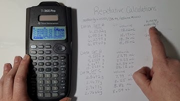 TI-36X Pro: Data Menu for Repetitive Calculations and Statistics (Average and Standard Deviation)