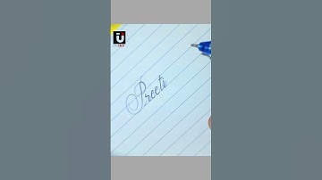 COMMENT YOUR NAME #preeti   CURSIVE WRITING #viral #ad #shorts #short