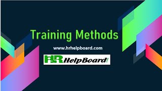 Training Methods - On the Job & Off the Job Training Methods