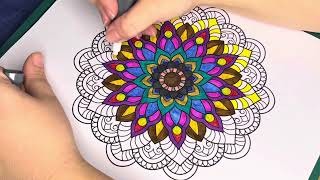 Colour me Happy - Mandala Episode 201 #wellness #mindfulness #colouring #colourme #happy #mandala screenshot 4