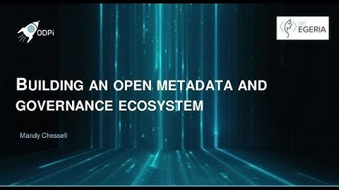 Building an open metadata and governance ecosystem. Mandy Chessell, Connected Data London 2018