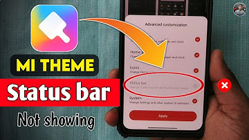 Mi Theme Status Bar Option Not Showing | MIUI 13 & 14 Theme Status Bar Not Changing