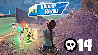 14 Elimination Solo Victory (Fortnite Chapter 5 Season 2) All 4 Medallions PS5 controller 120 FPS