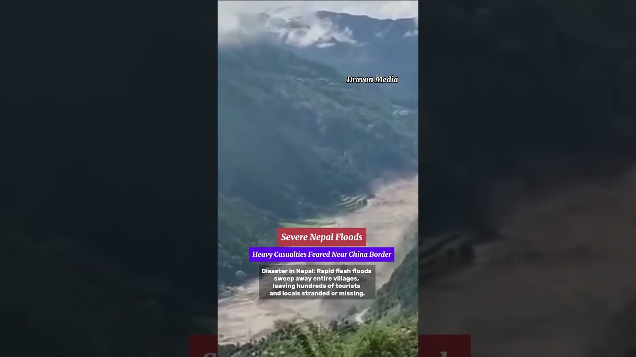 Disaster in Nepal: Massive Flash Flood Sweeps Away Entire Villages #shorts