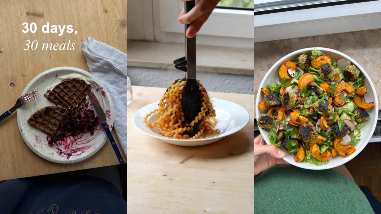 30 meals I made last month (part 1, no talking)