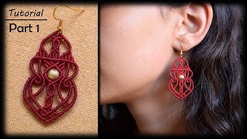 Macramé earrings step by step | easy macramé tutorial | DIY | Easy & Cute Micro macramé