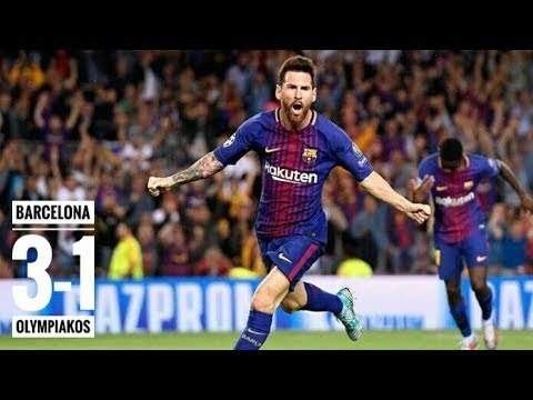 Hasil Liga Champions 19 Oktober 2017 Barcelona vs Olympiakos 3-1