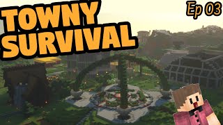 Towny survival Minecraft ep 3 - People on the Monolith!