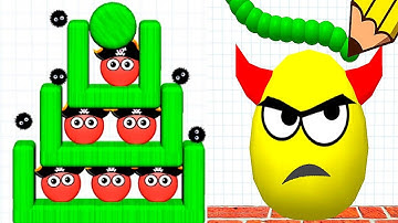 Hide Ball Vs Draw To Smash - I Found All Max Level Up ASMR Game #10