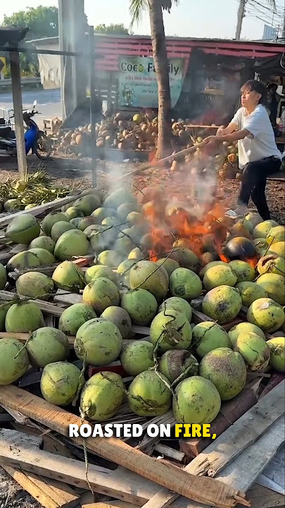 Roasted Coconut Water in Thailand 🤯