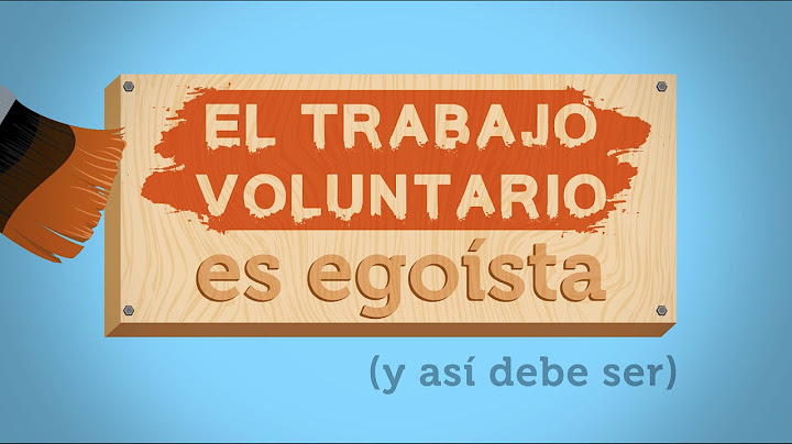 El trabajo voluntario es egoísta