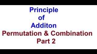 Fundamental Principle of Counting (Addition)