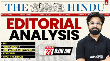 The Hindu Editorial Analysis | 23 Dec 2025 | Reading, Grammar, Vocab, MCQs | Hindu Analysis 2025