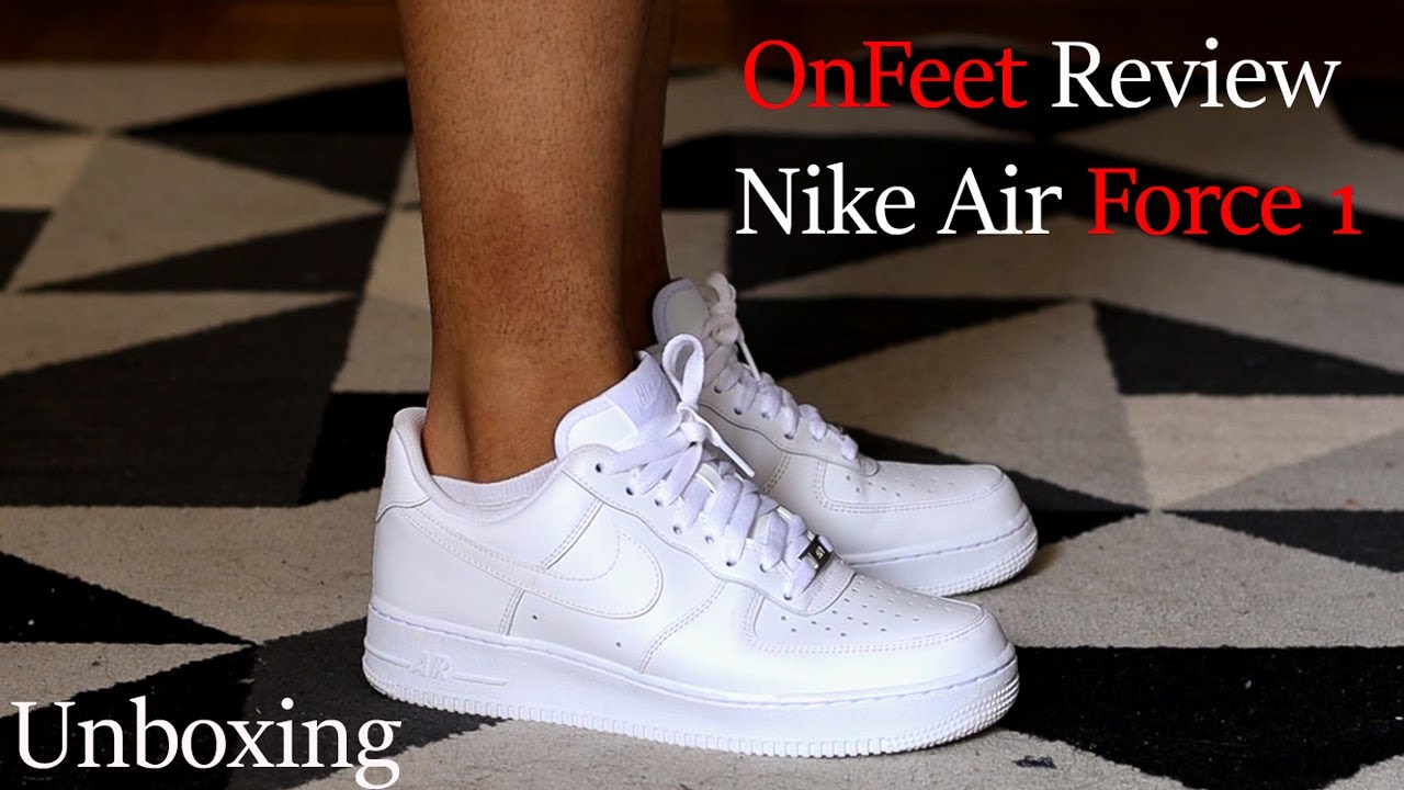Tênis Nike Air Force 1'07 Masculino (Branco) - Unboxing and On Feet ...
