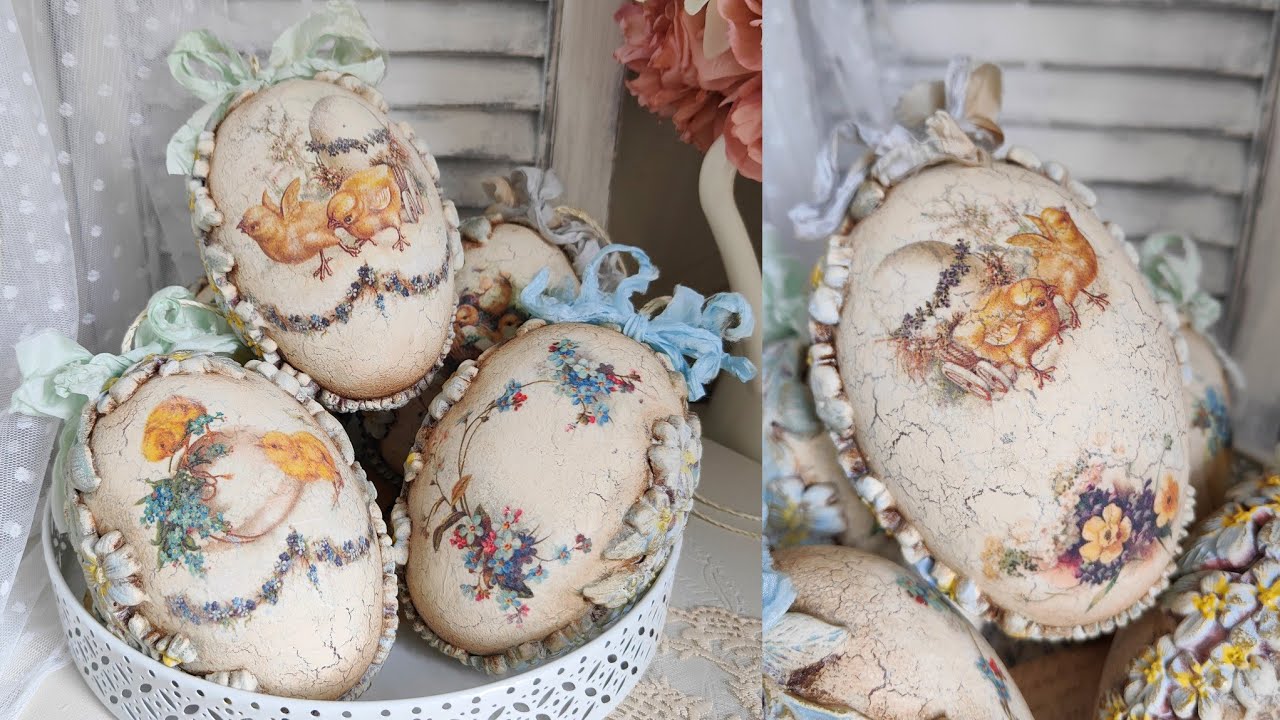 Decoupage Easter eggs 🐥🐥🐥