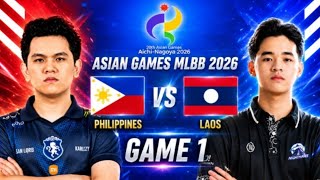GAME 1, PHILIPPINES VS LAOS, ASIAN GAMES ESPORTS MLBB 2026, SEA QUALIFIER. screenshot 1