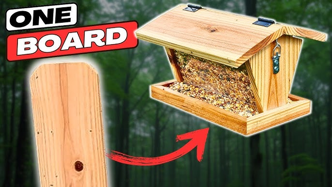 Make a Stylish Cedar Bird Feeder for Cheap! - YouTube make-a-stylish-cedar-bird-feeder-for-cheap-youtube
