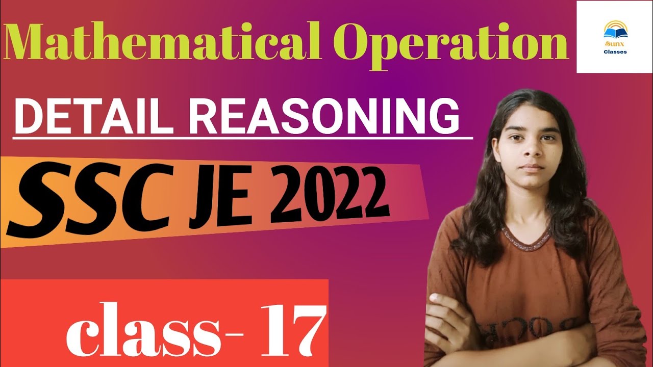 MATHEMATICAL OPERATION For Ssc Je Examination Reasoning For Ssc Je All