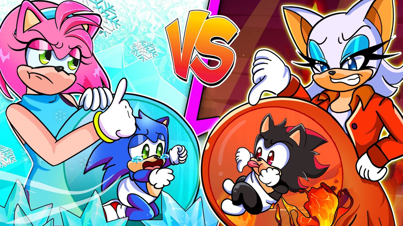 Hot & Cold Challenge... Baby Shadow on Fire & Icy Baby Sonic #2 - Sonic Animation