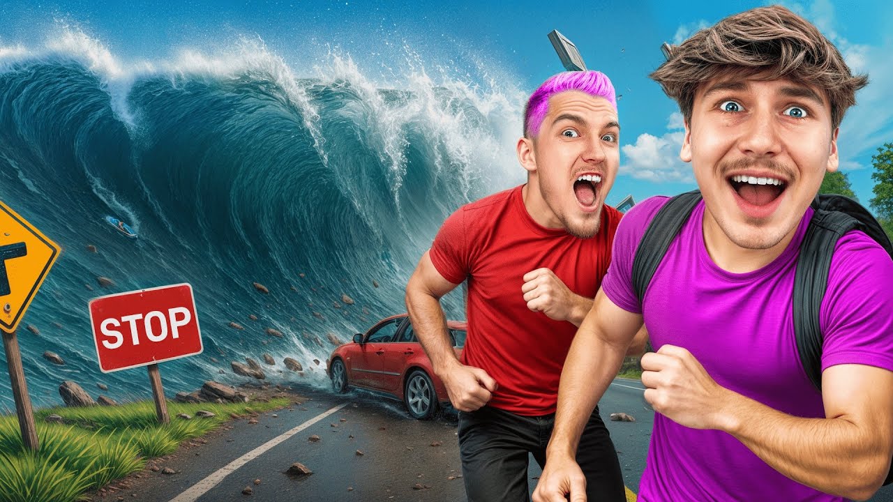 SURVIVRE À UN TSUNAMI AVEC JEANFILS !!