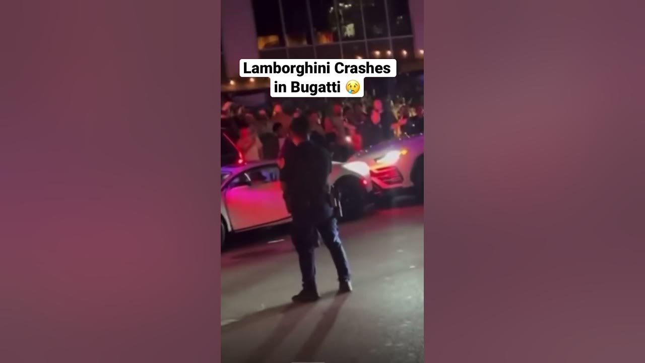 Lamborghini Crashes into Bugatti Chiron 😢