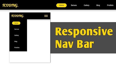 How to Create Fully Responsive Navigation Bar With HTML CSS & JS In Hindi