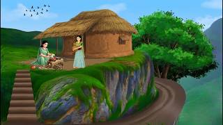 पहाड़ों में दो बहनों का घर  | Hindi kahani | Hindi cartoon | Moral stories | cartoon story screenshot 1