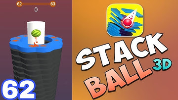 Stack Ball Gameplay Walkthrough Level 62 #Shorts
