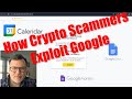 How Crypto Scammers Exploit Google Calendar, Forms and Docs