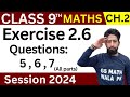Class 9 math chapter 2 exercise 2.6 Q.5 , 6 , 7 | math class 9 ex 2.6 | GS Math Wala PK