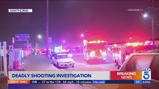 1 dead, multiple hospitalized after shooting near strip mall in Hawthorne 