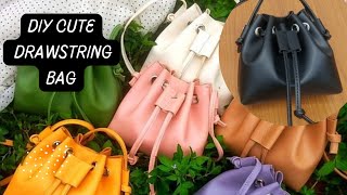 Making a mini bucket bag | Diy bag making.