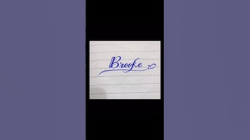 Beautiful 🤩 name Brooke in cursive writing|how to write Brooke #shorts #signature #art #learning