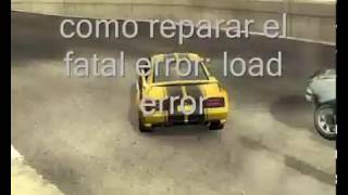 como reparar el fatal error: load error de flatout 2