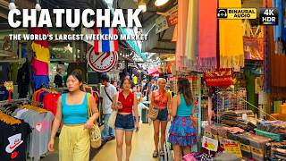 Chatuchak Market Bangkok 🇹🇭 Endless Shopping Maze | 4K HDR • Binaural Audio 🎧