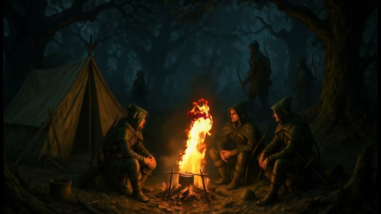 Robin Hood’s Woodland Hideout | Thunderstorm Ambience & Relaxing Forest Sounds