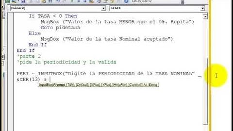 VIDEO MODELO  TASAS CON MACROS EXCEL -  PARTE 2 DE 4