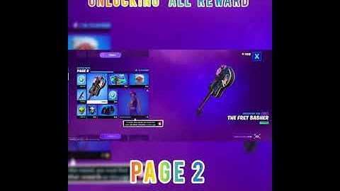 PAGE 2 unlocking rewards from battle pass series Ep 2 #fortnite