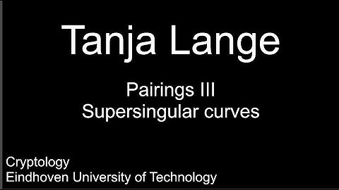 Pairings III - Supersingular curves