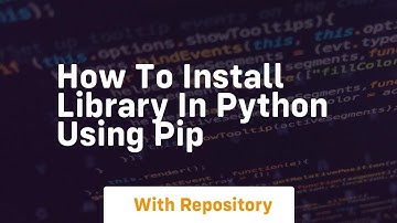 how to install library in python using pip