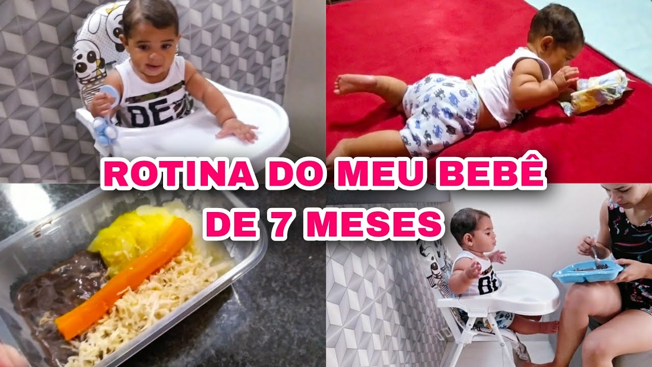 ROTINA DO MEU BEBÊ DE 7 MESES 💙 ALIMENTAÇÃO+ATIVIDADE - YouTube
