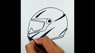How to draw Motorbike Helmet #shorts