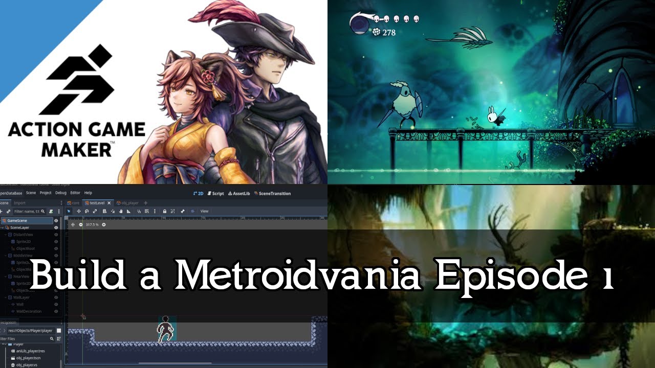 Make a MetroidVania in Action Game Maker (Godot) Episode 1