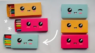 كيف تصنع مقلمة من الورق (العودة للمدرسة) how  to make a paper pencil box