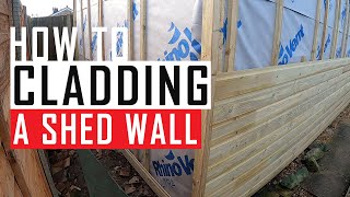 Cladding a shed with pressure treated wood