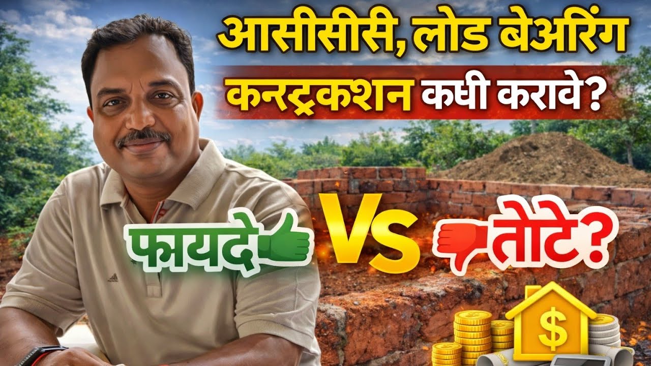 लोड बेरिंग कन्स्ट्रक्शन  व आरसीसी कन्स्त्रक्शन फायदे व तोटे?